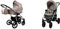 BabyLux Qbaro 2-in-1 Baby Kinderwagen Tief und Kinderwagen mit Zubehör Verstellbar und faltbar Aluminiumkonstruktion Wasserdicht Nicht abnehmbare Räder Mint