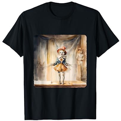 Eine Marionette-Puppe auf einer Bühne Puppen-Show mit Marionette T-Shirt