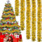 Giaonlgy 6 Stück Weihnachten Lametta Girlande Tinsel Girlande Metallisch Glänzend Lametta Twist Girlande Festliches Weihnachten Lamettaa für Weihnachtsbaum Weihnachtsfeier Geburtstagsparty (Gold)