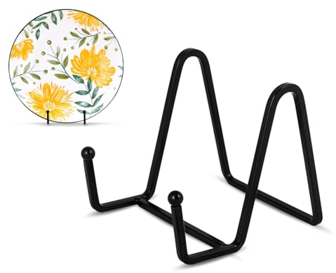 MetVot 2 Stück 7,5 cm Staffelei Tellerständer Aufsteller Tischstaffelei Tellerhalter Buchständer Deko Ständer Mini Metall