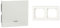 Schneider Electric Merten 436019 Wippe mit Kontrollfenster, polarweiß glänzend, System M & Merten 478129 M-Smart Rahmen für Steckdosen und Schalter 2-fach, polarweiß glänzend