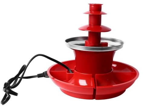 Rordigo Máquina Fuente de Chocolate de Mini Nostalgia Desmontable Fondue de Chocolate para Derretir Fondue de Chocolate Fundido Enchufe UE