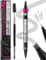 iMethod Microblading Augenbrauenstift - Eyebrow Pencil 2-in-1 Dual-Ended Augenbrauenstift mit 4-Micro-Gabelspitzen-Applikator & präziser Pinselspitze erzeugt natürliche Augenbrauen, Grey