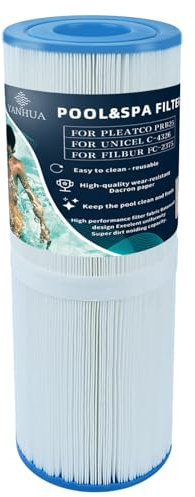YANHUA Filtro spa per vasca idromassaggio, compatibile con PRB25-IN, per Unicel C-4326, per Filbur FC-2375, per Waterway 817-5000, per Dynamic RDC-25, 5 x 13 IN Spa Filter (PRB25-1PCS)