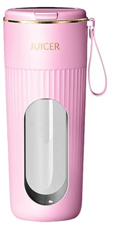 Mini batidora portátil para batidos | Extractor de multifuncional | Taza exprimidor de 340 ml, pequeña licuadora, batería recargable a prueba de fugas para cocina casera