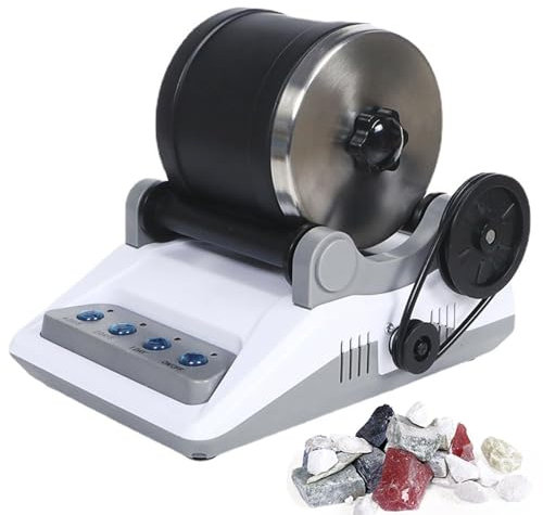 Rock Tumbler Polierer-Set, elektrische Edelsteinmühle mit Timmer-Tasten, abnehmbarer DIY-Steinpolierer für Kinder aller Altersgruppen – professionelles Rock-Becher-Set