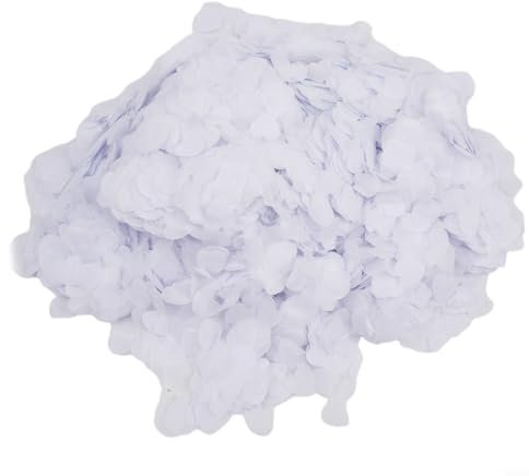 HomeVortex 10.000 Stück Seidenpapier, biologisch abbaubar, weißes Herz-Konfetti, mehrfarbiges Herz-Konfetti, für Geburtstage, Hochzeiten und andere besondere Anlässe (weiß)