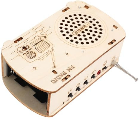 HEMOTON Kinder Radio Bausatz Holz Selbstgemacht Stem Spielzeug Für Kinder Elektronik Experiment Lernspielzeug Geschenk