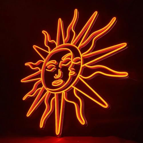 Maimeili Die sonne schmückt die wände mit feinem led-neon-banner und den usb-leckerbissen des wohnzimmers, des bars, des clubs und der abendwand