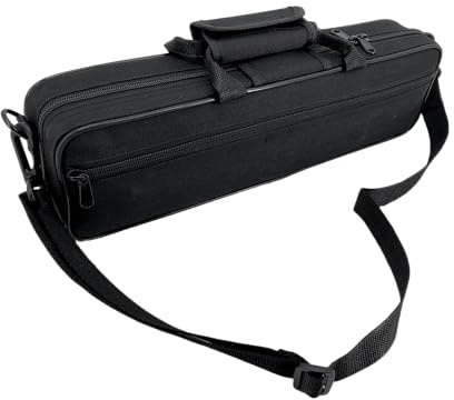 yinfente 16 Hole Flute Case Oxford Cloth Flute Carrying Bag With Thick Padding Lightweight With Adjustable Strap Exterior Pocket Carry Handle