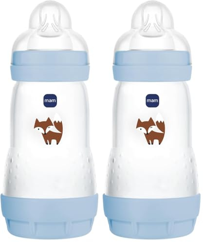 MAM Biberon Easy Start/Anti-Colique - 260ml - Océan - Tétine Débit 2 (Lot de 2)