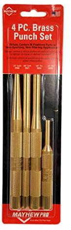 Mayhew Pro 62277 Brass Punch Kit, 4-Piece