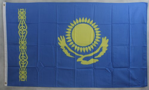 Buddel-Bini Flagge Fahne ca. 90x150 cm : Kasachstan Nationalflagge Nationalfahne