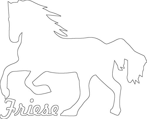 Werbetechnik Sotirios Papoutsis 2X Auto Aufkleber Friese Pferd 2X Car Sticker Konturgeschnitten (ca. 11x9 cm) (Weiss)