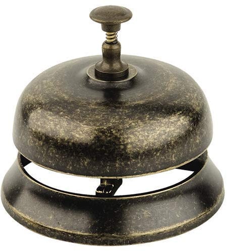 Timbre de latón bruñido recepción Hotel