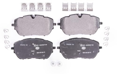 HELLA 8DB 355 024-731 Brake pad set - not prepared for wear indicator - T2523 - for e.g. PEUGEOT