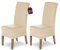 SCHEFFLER-Home Stuhlhussen 2er Set Lena Creme/elastische und langlebige Hussen für Stühle/Robustes Freischwinger Hussen Set/Stuhlhussen Stretch/Stuhl Hussen waschbar