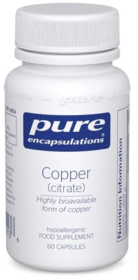 Pure Encapsulations Copper (Citrate), 60 Vegetarian Capsules | Immune & Antioxidant Support, 2mg Highly Bioavailable Copper Citrate, Aids Iron Transport, Vegetarian