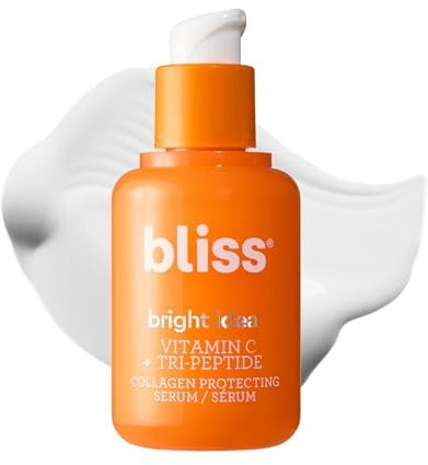 Bliss Vitamin C + Tri-Peptide Bright Idea Serum – 15% Brightening + Barrier Boost Complex for Radiant, Firm Skin – Anti-Aging Face Serum Boosts Collagen & Elasticity