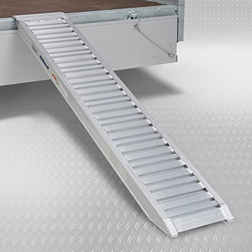 Datona Aluminium Auffahrrampe 180 cm - Einteilige Verladerampe mit dichtem Antirutschprofil - 1500 kg Tragkraft für Pkw, Anhänger & Gartengeräte