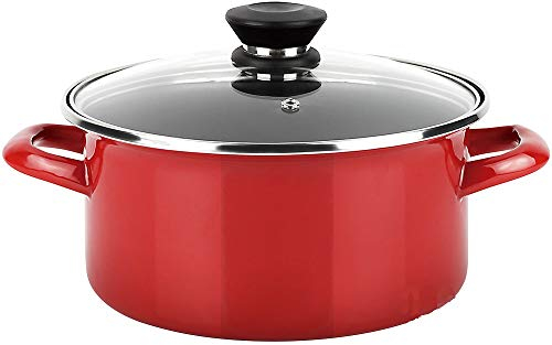 Fagor OPTIMAX Kochtopf mit Antihaftbeschichtung, emaillierter Stahl, 1,5 mm dick, kompatibel mit allen Herdarten, Induktion, Edelstahl-Gehäuse, spülmaschinenfest (Topf, 20 cm)