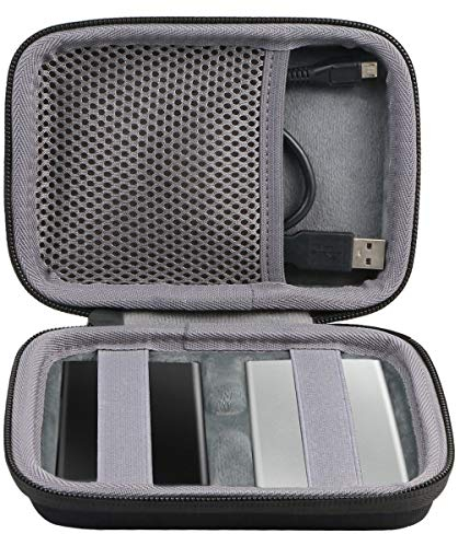 co2CREA Harte Reise-Schutzhülle für Samsung T7/T7 Touch, Externe SSD, tragbar (nur Box) (für T7/T7 Touch, 2-in-1, Schwarz + Grauer Innenbereich)