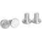 100 pcs Rivets pleins GB867 M4 * 4 Rivet solide tête plate Rivets pleins en aluminium à tête fraisée rivets tête plate solide percussion (M4*4)