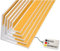 BawiTec Kunststoff Winkelprofil,Schenkel 80x50 mm,Länge 200cm,selbstklebend,Farbe weiß,Kunststoffwinkel,Klebeband,Fensterleiste,Profil Winkel,Bauprofil,Fensterwinkel,Breite 80mm 50mm
