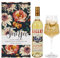 Herz & Heim® Geschenkset mit Vintage Blumenmotiv, graviertem Weinglas und einem alkoholischen Getränk, personalisiert (Lillet Blanc)