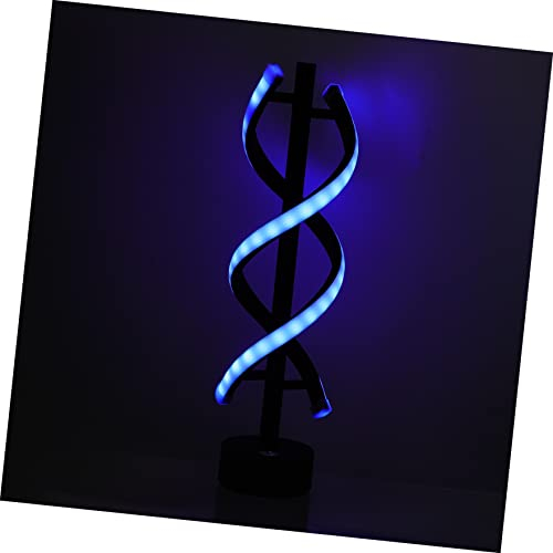 HOMSFOU Led Spiral Tischlampe 1 Satz Dekoration Home Powered Dekorativer Schreibtisch USB Metall Tisch Helix Zeitgenössische Schreibtischlampe Mode Bücherregal Retro Raumleuchten Lade