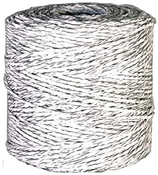 Eider Weidezaunlitze Turbo 200 Meter Rolle, 3mm, weiß, 9 Niroleiter, 1,8 Ohm/m - Made in Germany