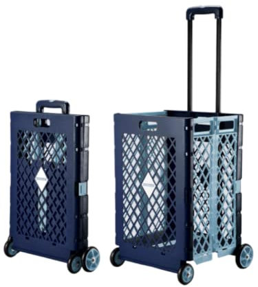 Trolley per la spesa Carrello per la spesa portatile da 65 litri con carrello per la spesa pieghevole a 4 ruote Carrello per scale di grande capacità senza sforzo Resistente