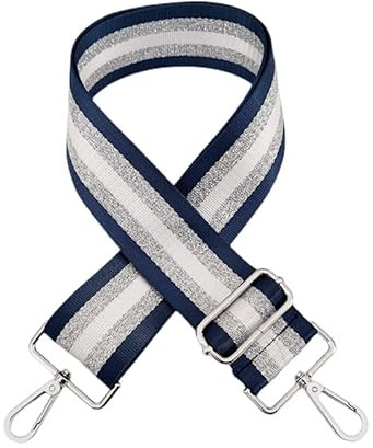 SYSUII Breiter Schultergurt, Bunter Längenverstellbarer Tragegurt, 5cm breit 75-130cm Tragegurt Schultergurt für Handtaschen Schulterriemen Umhängegurt Herren Taschenriemen Damen Zubehör - Dunkelblau
