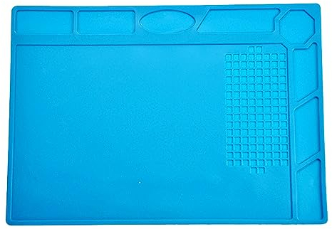 Tapis de Travail en Silicone, Tapis à Souder en Silicone, Tapis de Réparation en Silicone, Tapis de Soudure Résistant à la Chaleur, Pour Ordinateur, Réparation de Montres, 320 X 230 mm