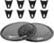 MACHSWON 2Pcs Car Audio Speaker Sub Woofer Subwoofer Metal Waffle Grill Cover Protector with Rubber Edge and Clips 12 Inch Black