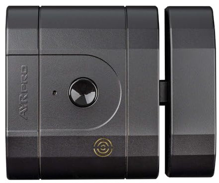 Cerradura electrónica invisible de alta seguridad int_LOCK PRO. Acabado negro mate. Abre con tu smartphone. No incluye mandos.