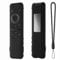 Hi Color Silicone Cover for Samsung BN59-01432A TM2360E Samsung Smart TV Remote Samsung Solar Panel Remote Case Cover with Lanyard (Black)