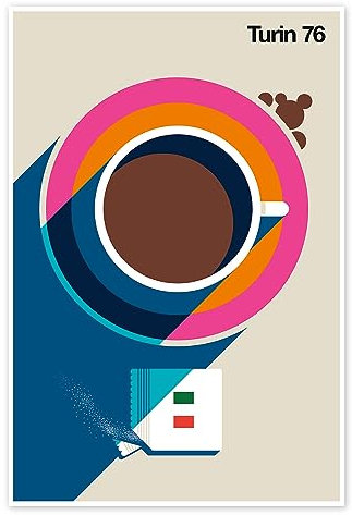 Posterlounge Turin 76 Poster von Bo Lundberg 60 x 90 cm Bunt Wandbilder Wanddeko