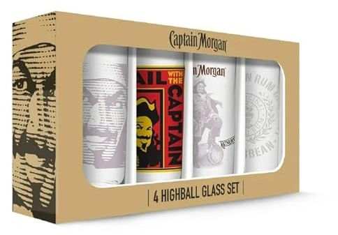 Captain Morgan Longdrinkglas-Set, 473 ml, 4 Stück