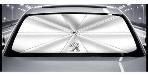 NURCIX Parapluie Pare Soleil Brise Avant Voiture, pour Peugeot 107 108 206 207 207 CC 208 307 307 CC 308 308 CC 406 407 Parasol Protecteur UV Pliable Automotive Interior,A/Peugeot 308