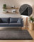 Interiyou Hochflor Teppich Sofia - 250x300 cm Grau - flauschig und einfarbig - waschbar und rutschfest - weicher Langflor