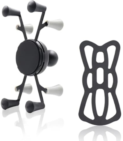 Strg Handyhalterung mit B-Größe 2,5 cm Kugel, Lenker-Handyhalterung kompatibel mit RAM und 2,5 cm Kugelsystemen, Doppelbuchsenarm