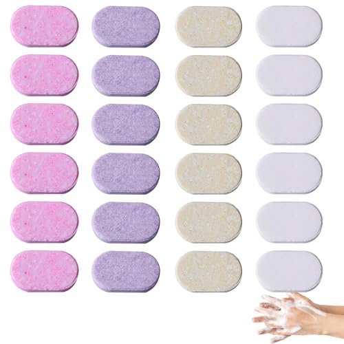 Hand Soap Refill, 24 PCS Soap Refill, Foaming Hand Wash Refill, Sustainable Compressed Foaming Hand Soap Refill for Kitchen And Bathroom, Variety Fragrance Pack