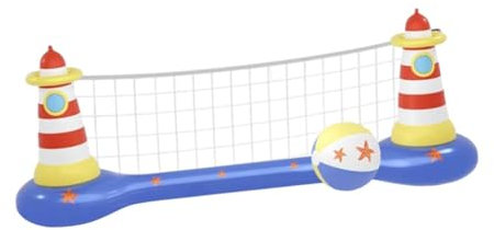 Fenteer Kit de Jeu de Volley-Ball Aquatique pour Piscine, Accessoires Estivaux, Filet Flottant pour Toute La Famille, 300cmx70cmx95cm