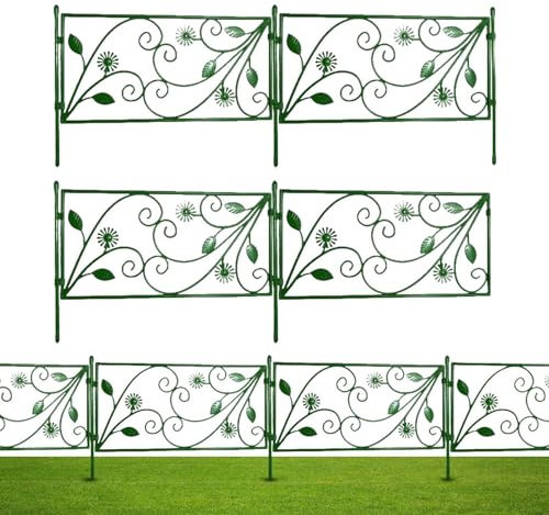 Gartenzaun - Spleißbarer Gartenzaun - Fester Zaun, Paneelumrandung, dekorative Zäune, Terrasse Blumenbeet Tierbarriere für Hunde Outdoor Zäune