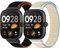CHANRASI 2 Piezas Correa de Nylon Compatible con Xiaomi Redmi Watch 4/Mi Band 8 Pro para Mujeres/Hombres,Deportiva Ajustable para Redmi Watch 4/Xiaomi Mi Band 8 Pro