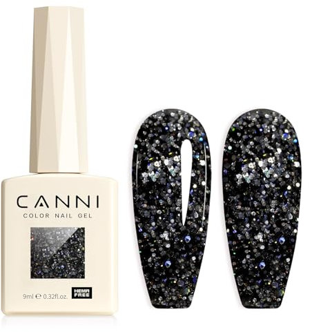 CANNI UV Gel Nagellack Glitzer Nagellack Gel Nail Polish Farbgel für Gelnägel UV Lack Soak Off gellack für UV Lampe 8064