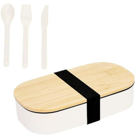 AOMiGT Personalisierte Brotdose mit Fächern, Lunchbox mit Bambus Deckel u. Trenner, Japanische Lunchbox, Umweltfreundlich und BPA-frei, Für Kinder und Erwachsene (700ml)
