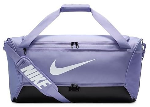 Nike Brasilia 9.5 Trainingstasche (Medium, 60 L), Lilac Ice/Black/White, DH7710-533, MISC