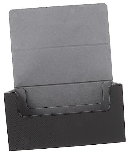 BESTonZON Kartenbehälter storage boxes aufbwahrungs-box sammelbox card holder Kartenkiste Spielkoffer Spielkartenhalter Albumbehälter Spielkartenetui Hochwertiges Druckwechsel-PU-Leder Black